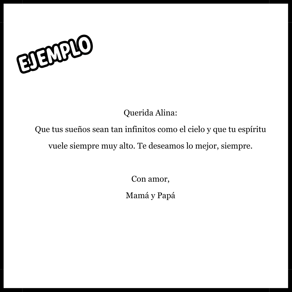 Mensaje de Dedicatoria Personalizada