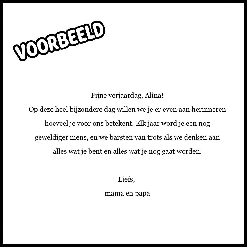 Persoonlijke boodschap