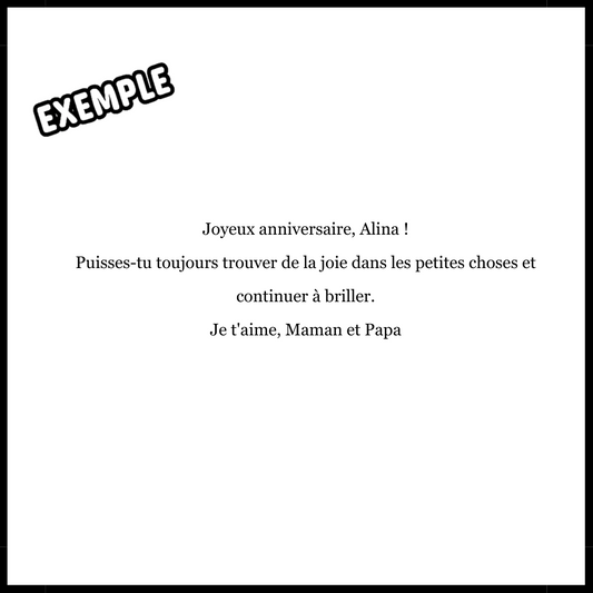 Message de dédicace personnalisé