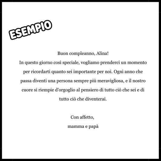 Dedica personalizzata